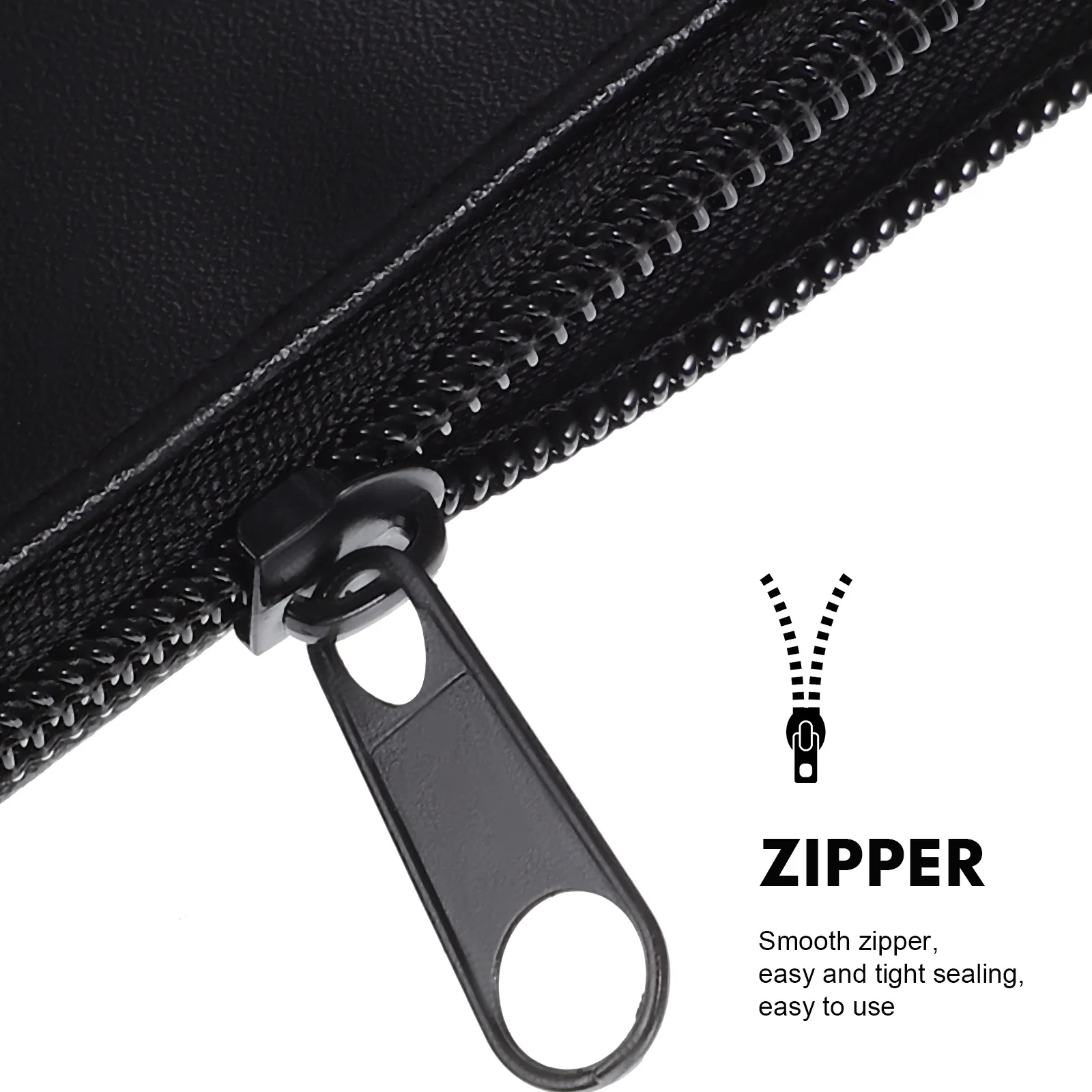 

2 pcs PU Money Pouch Bill Bag Receipt Holder Zipper Cash Purse for Storage Travel Simple Coin Bag for Cash Checks Change