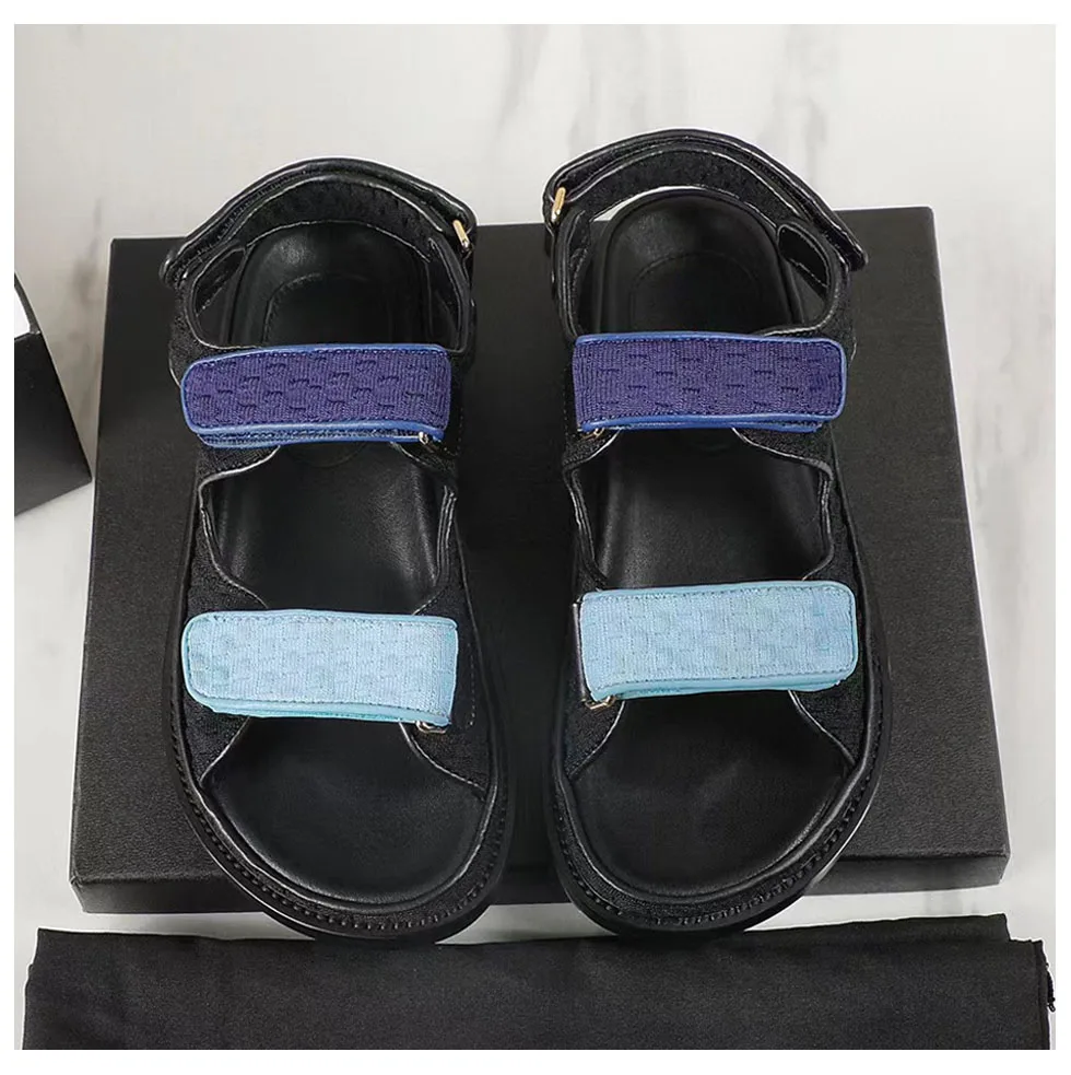 

Summer New Luxury Sandals Women Magic Tape Flat Platform Beach Vacation Shoe Height Increase Leisure Flats Sandal Comfortable 42