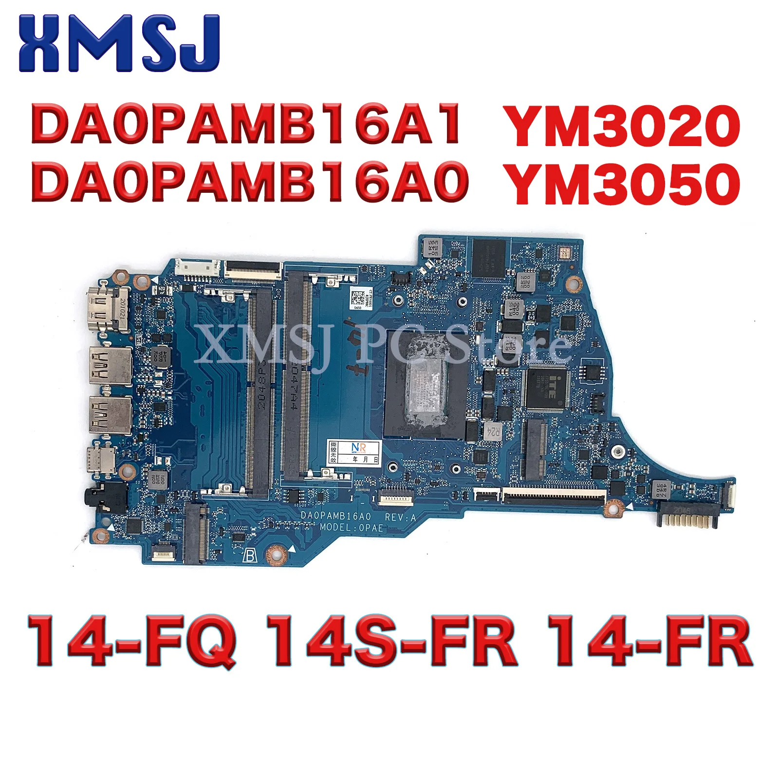 

For HP 14-FQ 14S-FR 14-FR Laptop Motherboard DA0PAMB16A1 DA0PAMB16A0 YM3020 YM3050 100% Working