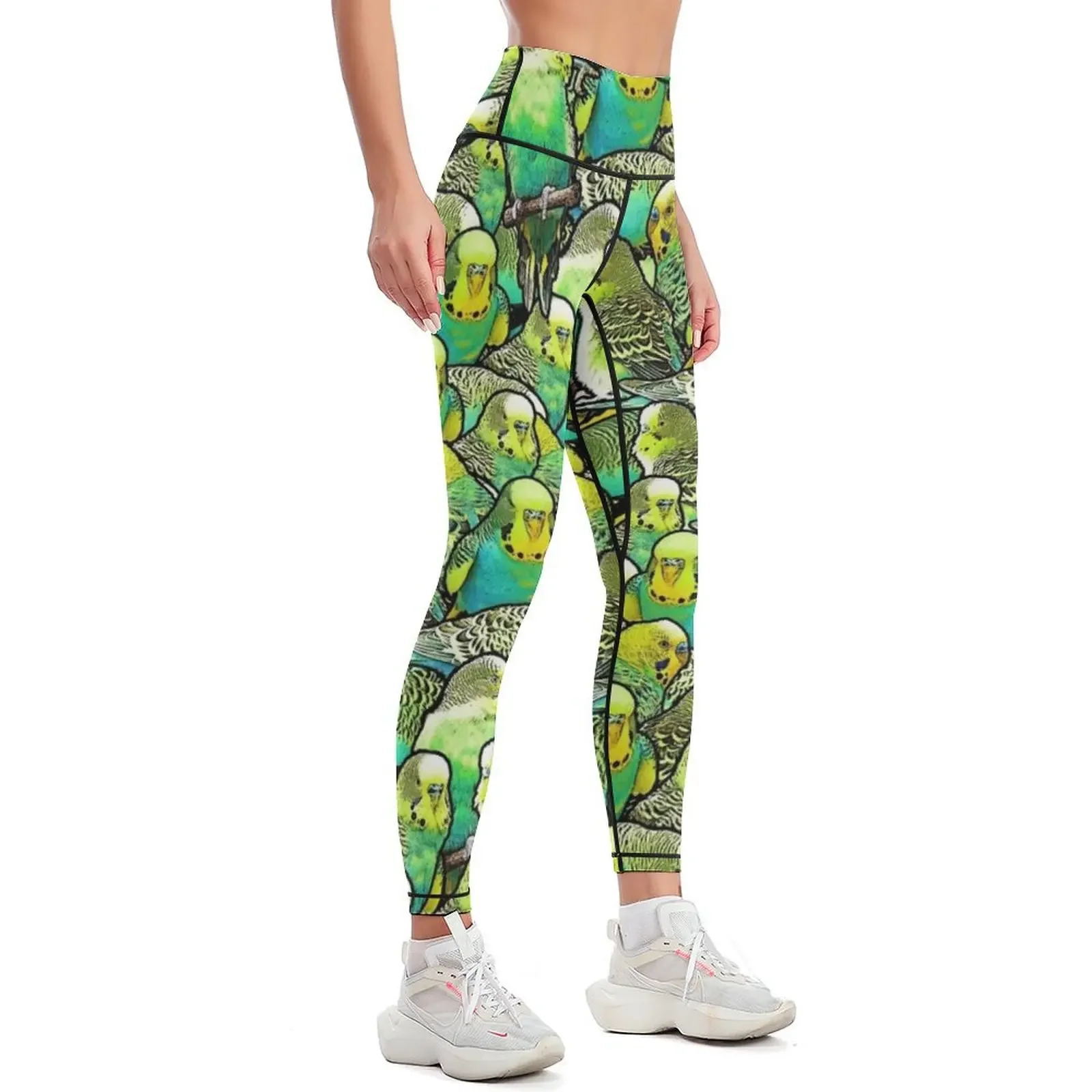 Budgie Pattern Leggings legging push up sportswear for gym Womens Leggings