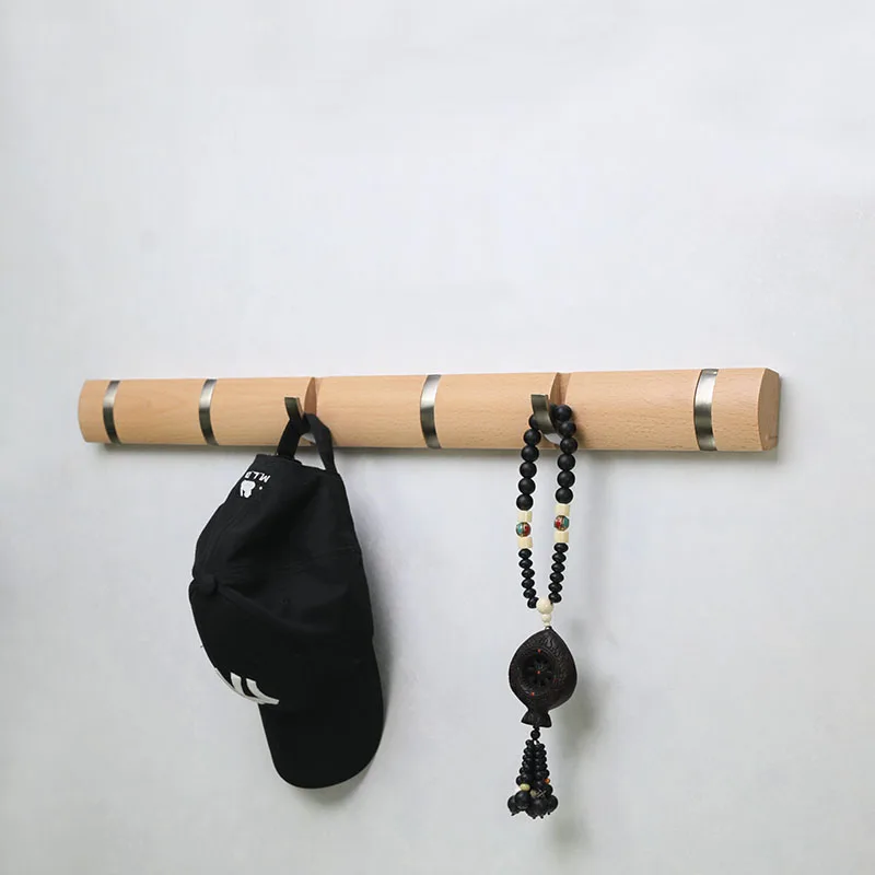 New log wall hanging hook Solid wood coat Wall hanging coat hook Nail  Door back porch row  Nordic
