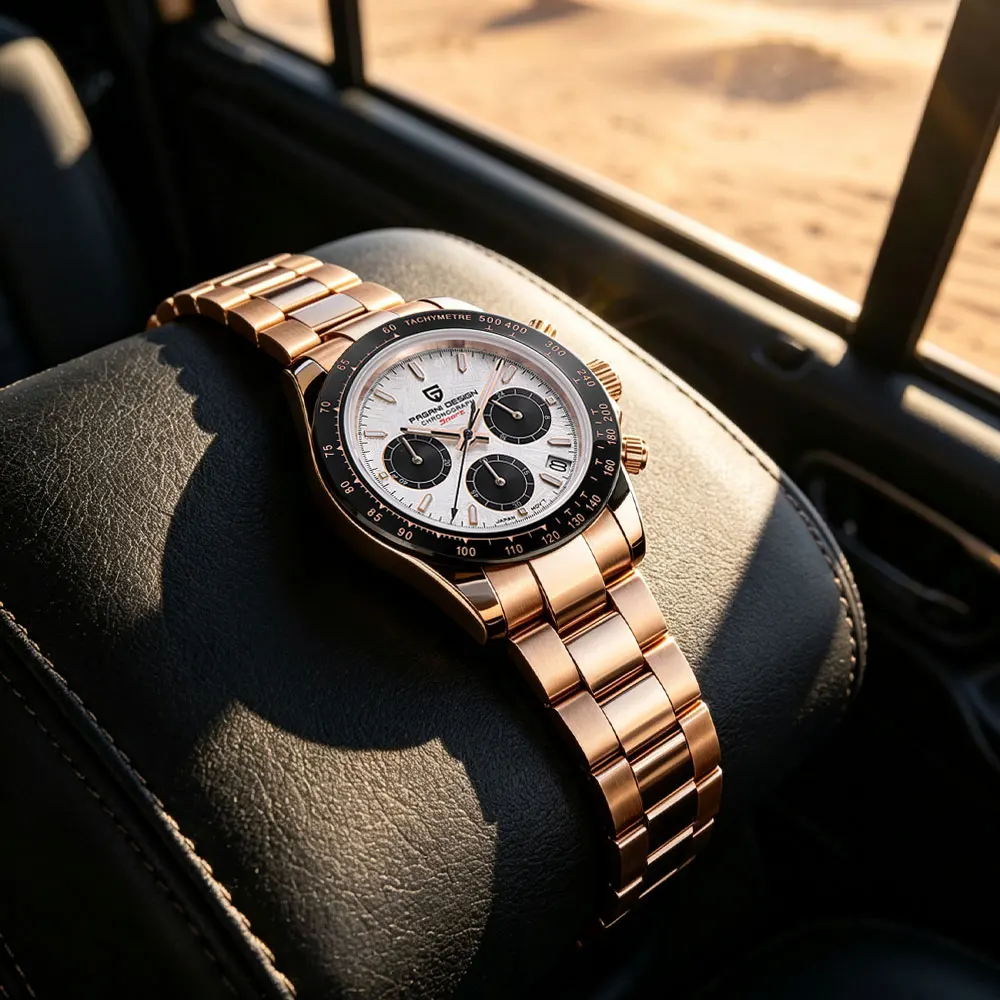 Top Brand PAGANI DESIGN Luxury Men Watch Multifunctional Chronograph VK63 Quartz Watch Waterproof Calendar Luminous Gift Watches