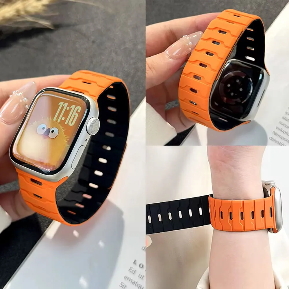 حزام لساعة أبل الترا 3 49 مللي متر 46/42 مللي متر الفرقة المغناطيسية ل Iwatch 10 11 9 8 7 SE 44 مللي متر 45 مللي متر 38/40/41 مللي متر Smartwatch اكسسوارات #2