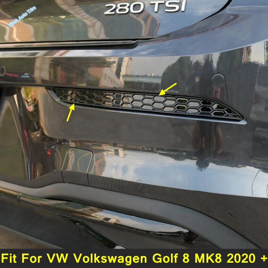 

For VW Volkswagen Golf 8 MK8 2020 - 2023 ABS Car Rear Fog Light Lamp Cover Trim Honeycomb Styling Garnish External Accessories