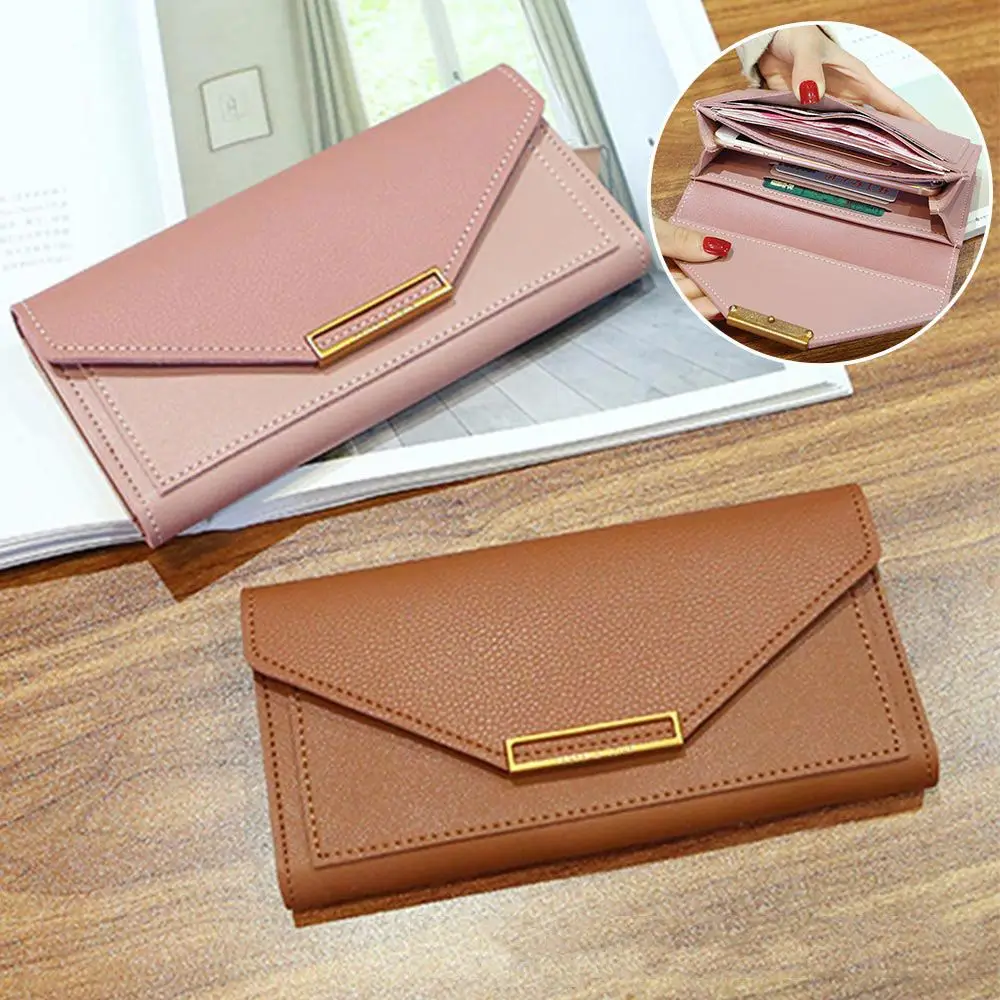 5 Colors Long Wallets For Women Fashion PU Leather Hasp Wallet Lady Money Bag Purse Clutch Phone Pocket