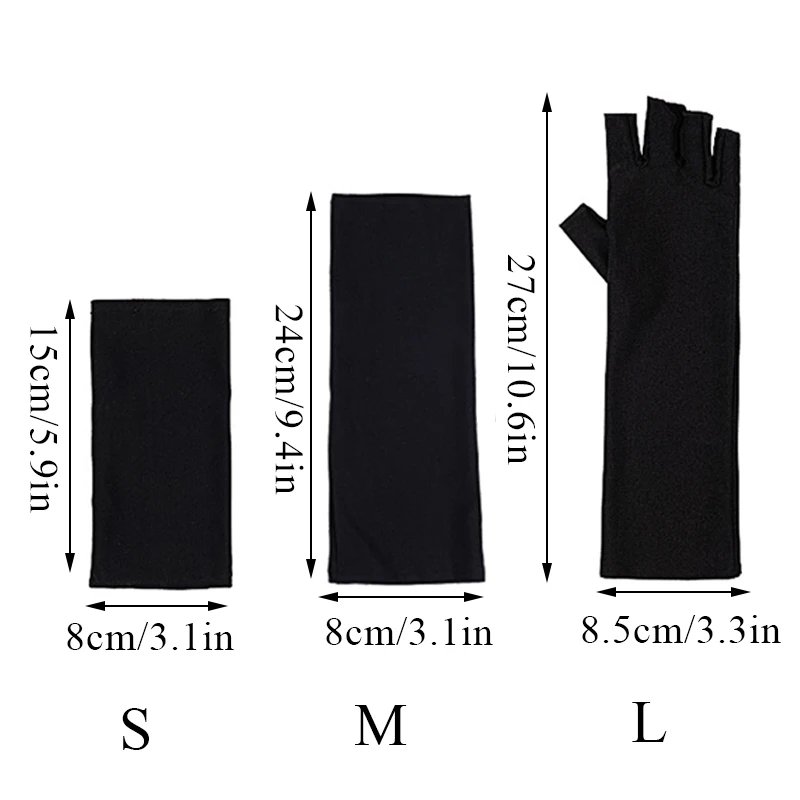 Sunscreen Fingerless Long Gloves Black White Nude Women Arm Cool Semi-finger Sleeves Summer Thin Half Finger Elastic 1 Pairs