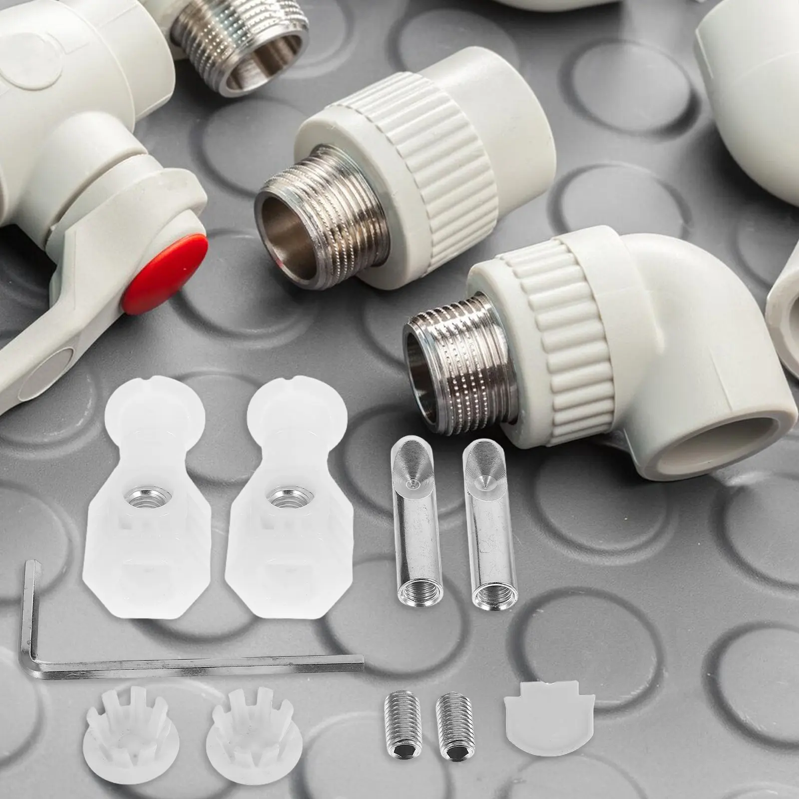 1Set Toilet Seat Mounting Bolts Kit Wall Mounted Toilet Fixing Screws with Black Side Wrench Nylon Locking Mechanism Elegant