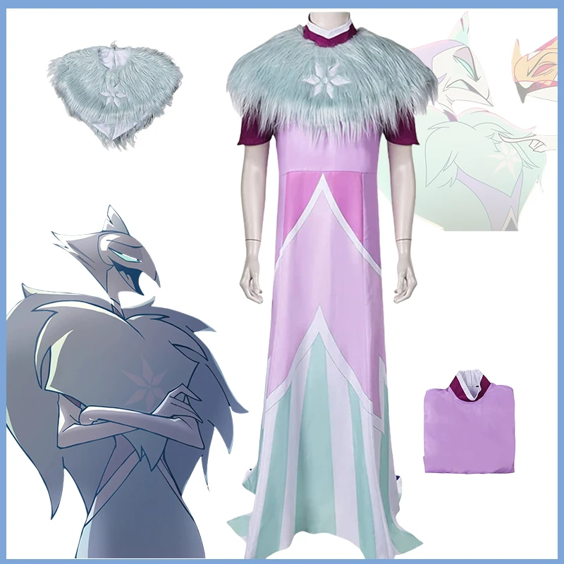 Anime Helluva Cartoon Andrealphus kostium Boss długa spódnica sukienka na Halloween Anime mężczyzna kobieta Halloween boże narodzenie dostosowane