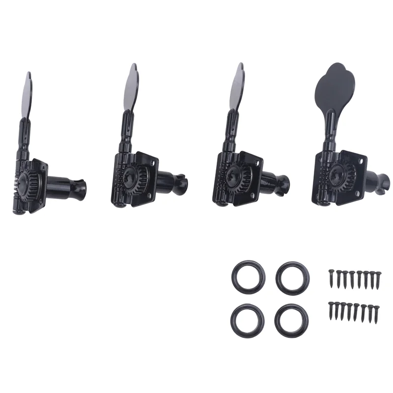 Clavijas de afinación de guitarra AC52-4Pcs, clavija afinadora de bajo eléctrico, clavijas de afinación de engranajes abiertos, cabezales de máquina para Fender Jazz Bass Guitar