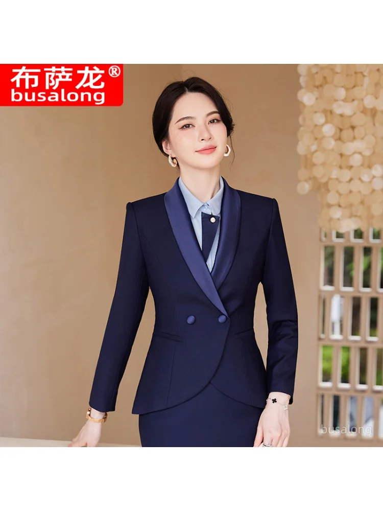 New Elegant Business Suit Women's Long Sleeve Business Suit Manager Formal Wear Jewelry Shop Workwear Teacher Interview Suit