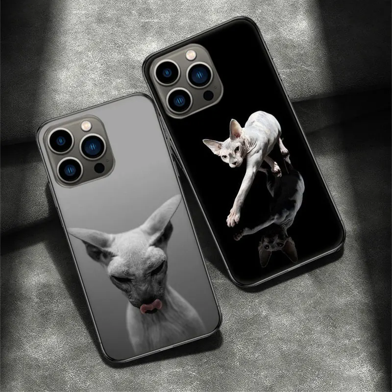 Lavaza Sphynx Sphinx Cat Phone Case For Apple Iphone 16 15 Plus Soft 13 12 Mini Cover 11 14 Pro Max Capa X XS XR 8 7 Shell Coque