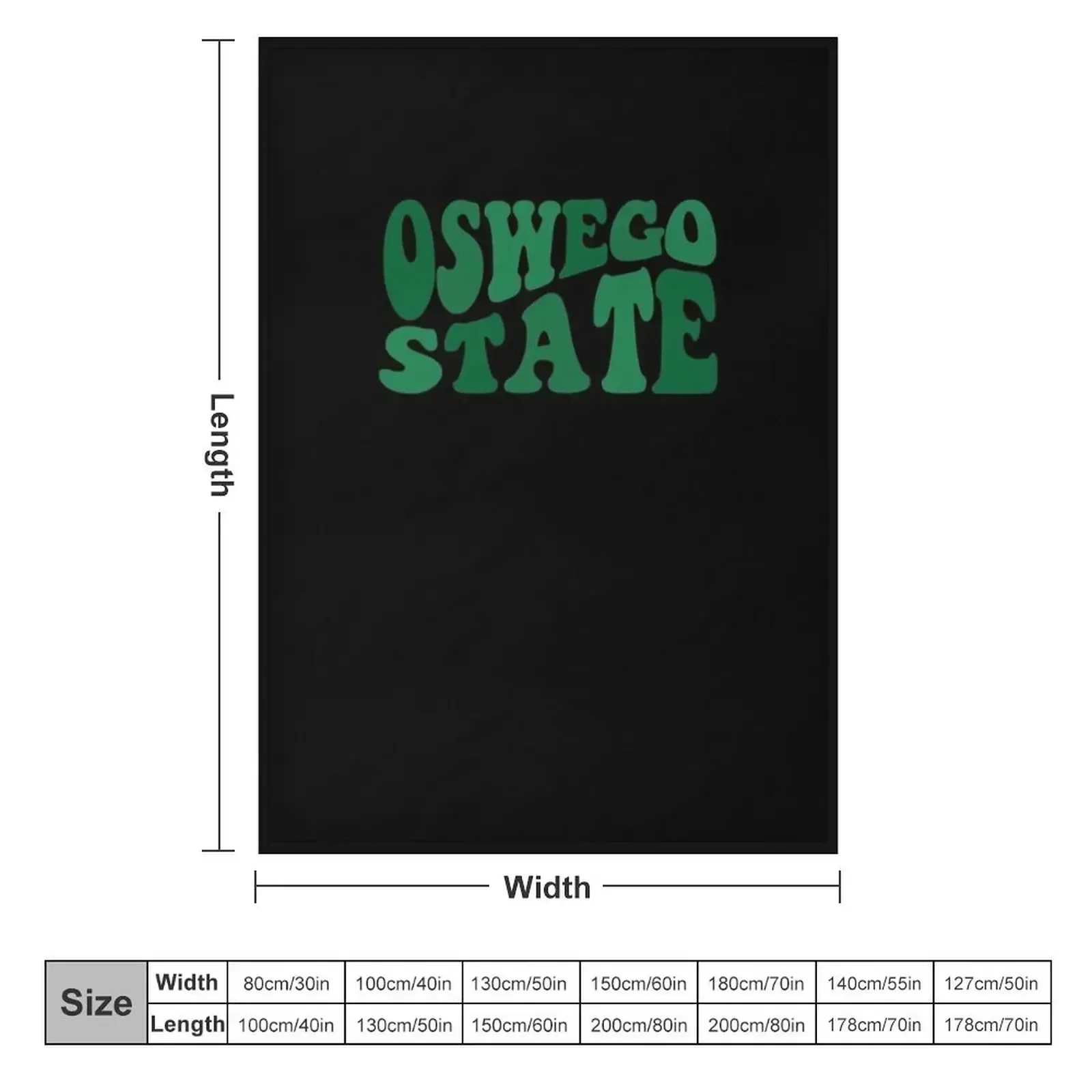 suny oswego - warped groovy font Classic T-Shirt Throw Blanket couch cozy soft plush fuzzy picnic outdoor blanket