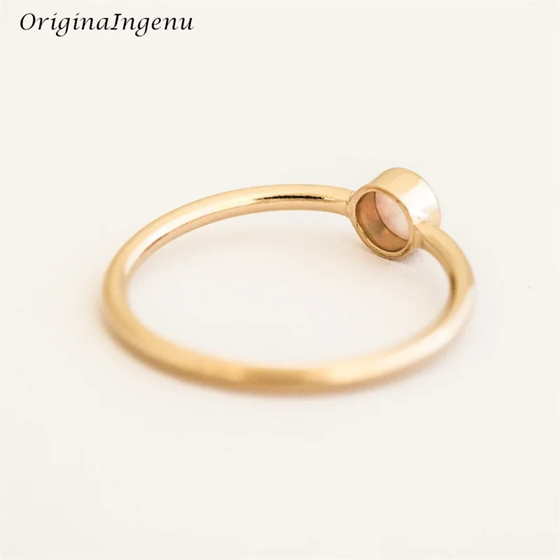 14K Gold Filled Opal Ring Knuckle Ring Minimalism Gold Opal Jewelry Boho Tarnish Resistant Ring For Women