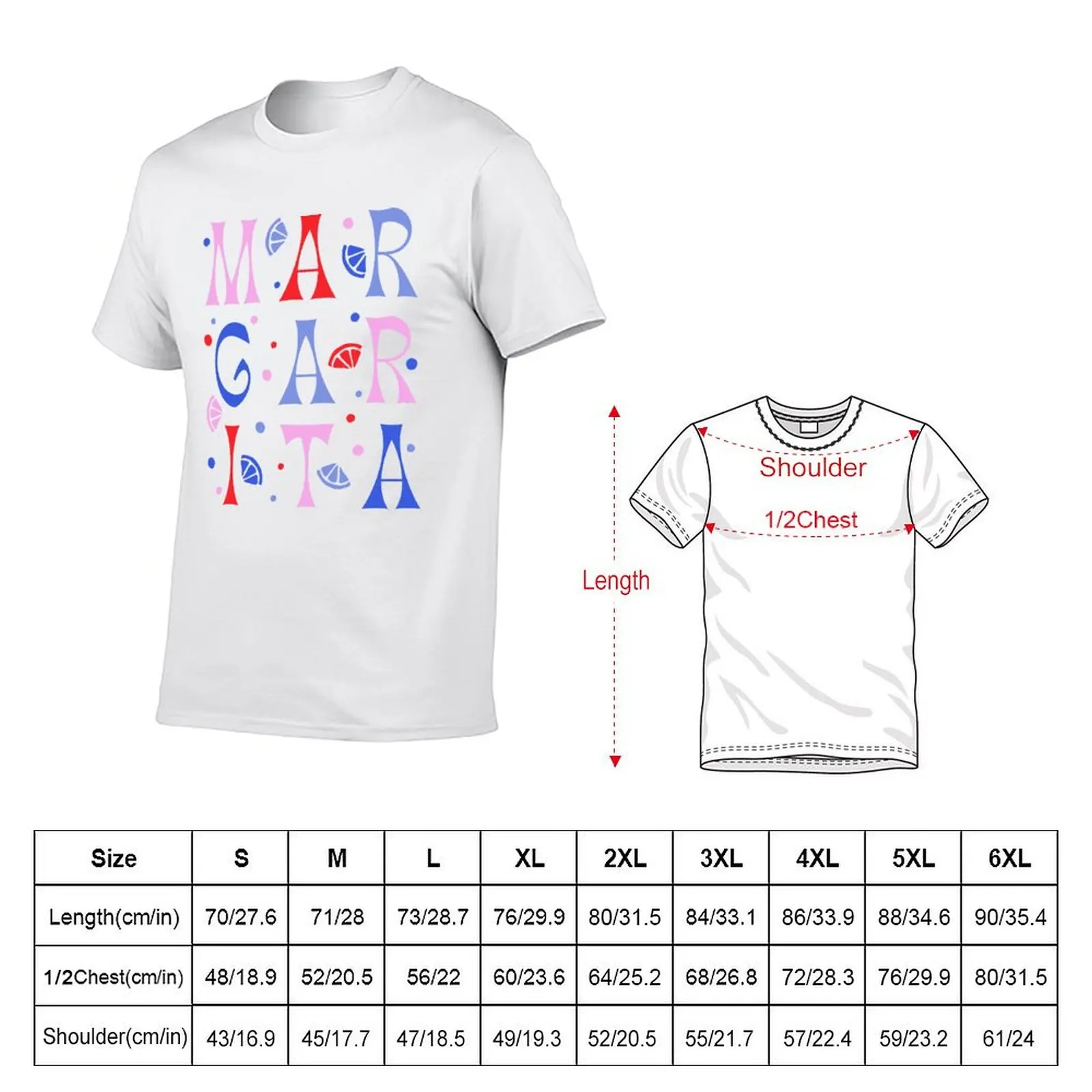 Margarita Summer Time Cocktails Bar T-Shirt Large Size Soft Cotton T-Shirt