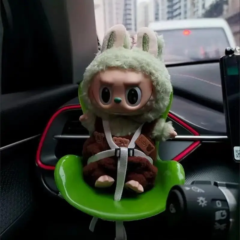 Car Doll Safety Seat for OB11 Labubu Cartoon Chair Model for Labubu Car Seat Outlet Decor for Labubu Doll Car Interior Styling