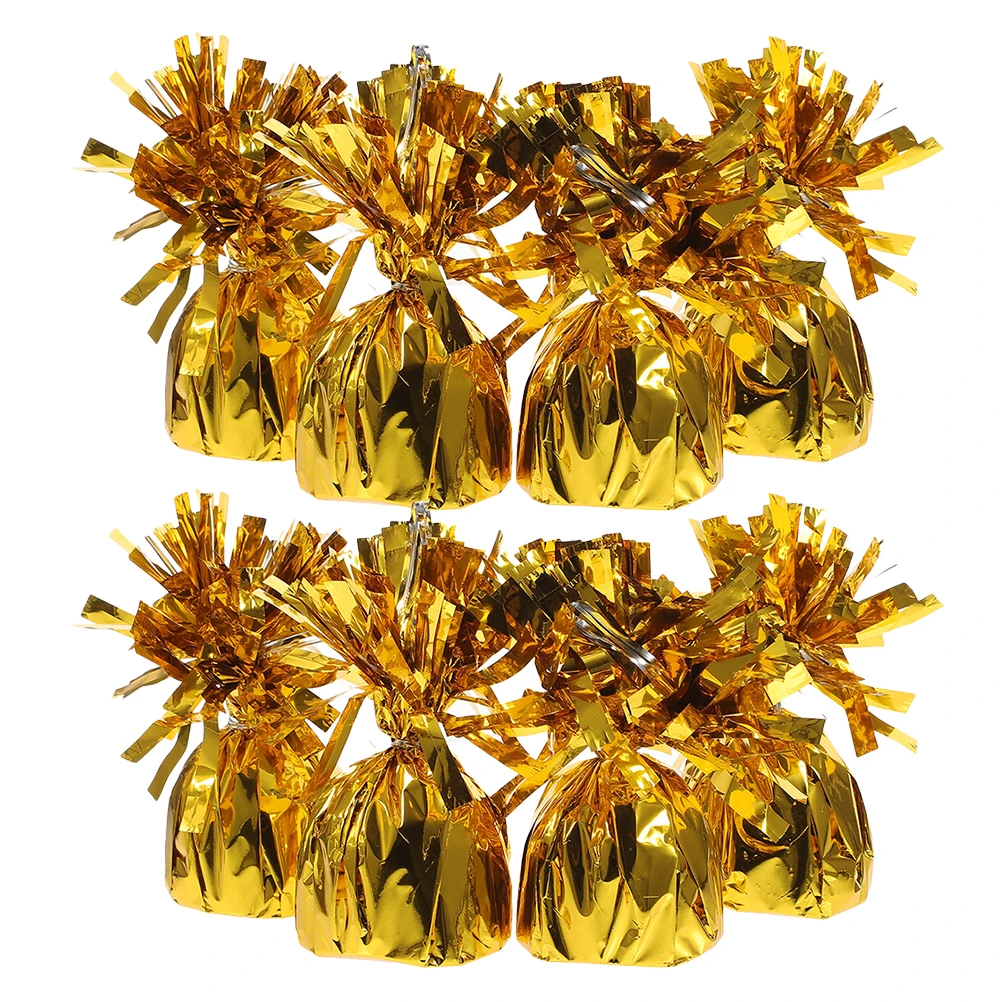 

8pcs Balloon Anchors Weights Weights Gold Design Sturdy Anchors Helium Balloons Party Decorations Festive Occasions