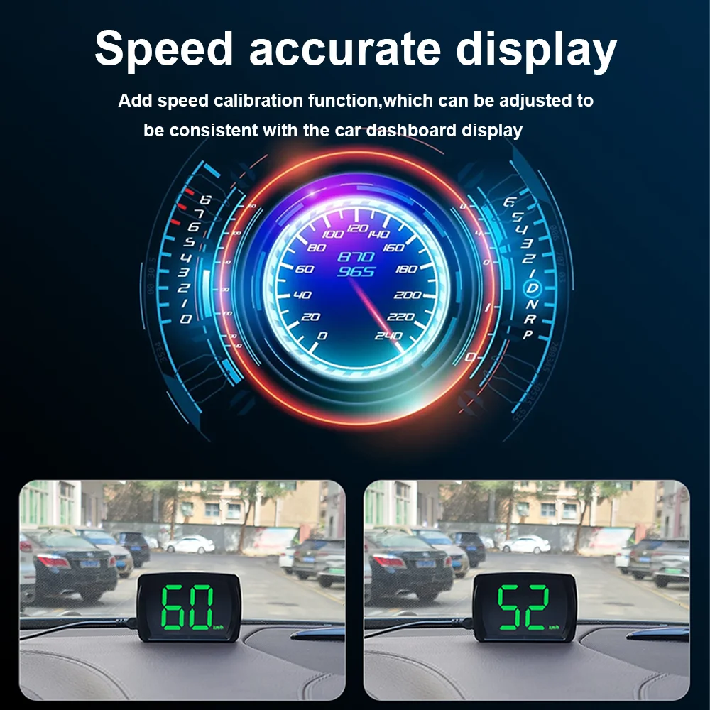 سيارة عالمية HUD رئيس يصل عرض عداد السرعة الرقمي العارض KM/MPH الخط الكبير سرعة متر عرض السيارات الإلكترونية جزء Y03