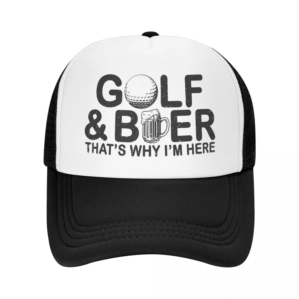 Cool Funny Golf And Beer Quotes Trucker Hat Men Women Personalized Adjustable Adult Baseball Cap Summer