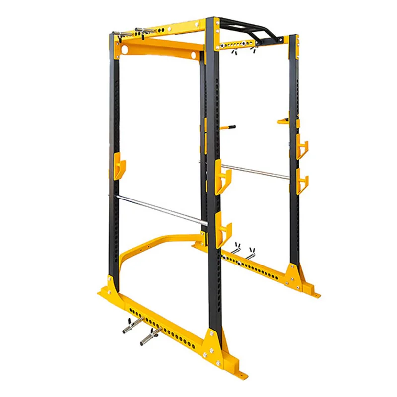 

Yellow Home Gym Half Squat Power Rack with Suspension Training Parallel Bars Multi-Function Station for Exercise 2