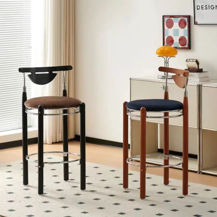 xx-Modern Retro Wooden Bar Stool High Chair Home Furniture Factory Manufacturer Kitchen Bar Chair^