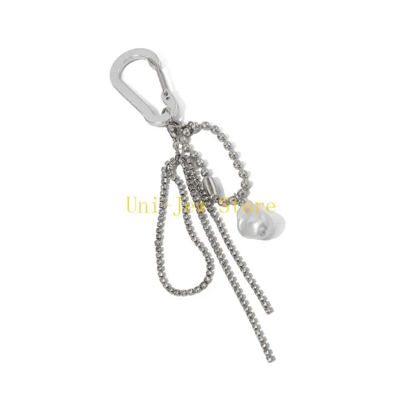 40 جيجا بايت الباروك مستوحى من اللؤلؤ فو مفتاح حلقة سبيكة مقطع ملحق متعدد الأغراض للاستخدام اليومي #5