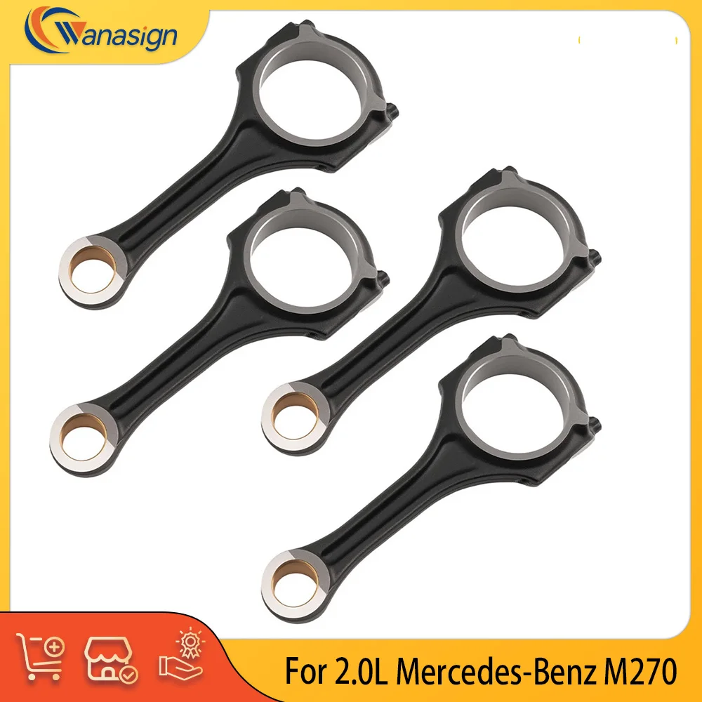 

Комплект шатунов деталей двигателя подходит для 2,0 л l4 Gas M270 для Mercedes-Benz M274 M270 2.0T 2012-2018 2740303400