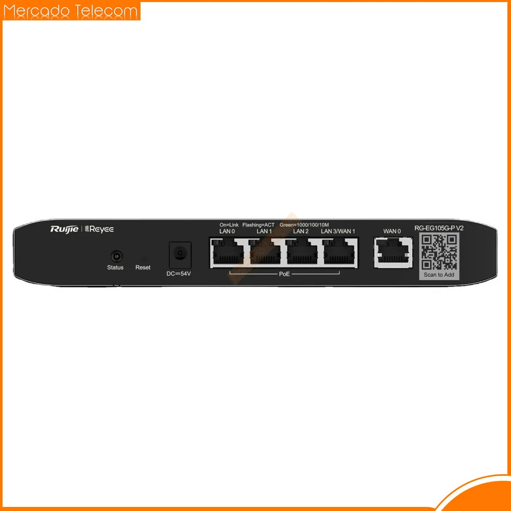 

RG-EG105G-P V2 5-Port Gigabit POE All-In-One With Metal Shell, Built-In AC Function, Wired Router Speed: 1000Mbps