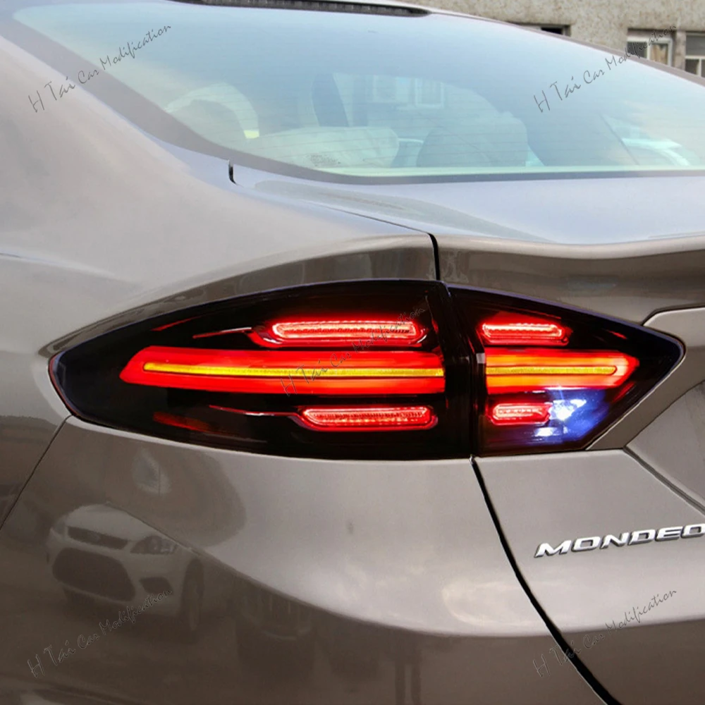 

Пара задних фонарей в сборе для Ford Mondeo 2013-2016, задний фонарь, стоп-сигнал, фары дальнего света, противотуманные фары, светодиодные задние фонари