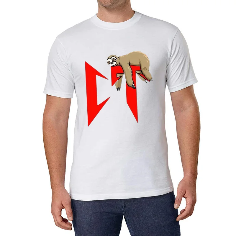 Paresseux CT monogramme homme t-shirt conception graphique Ultra-doux fil Relaxation Concept t-shirt vie lente Style décontracté confort essentiel