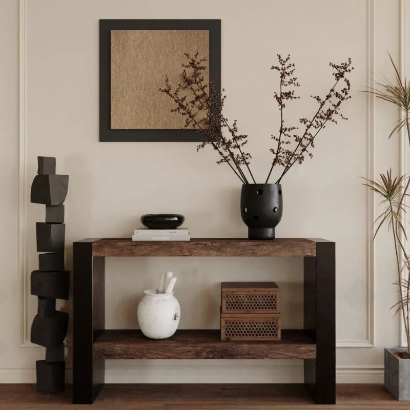 Classic Display Console Table Premium Vintage Entryway Table Cupboard Decorative Tavolo Ingresso Storage Cabinet Furniture