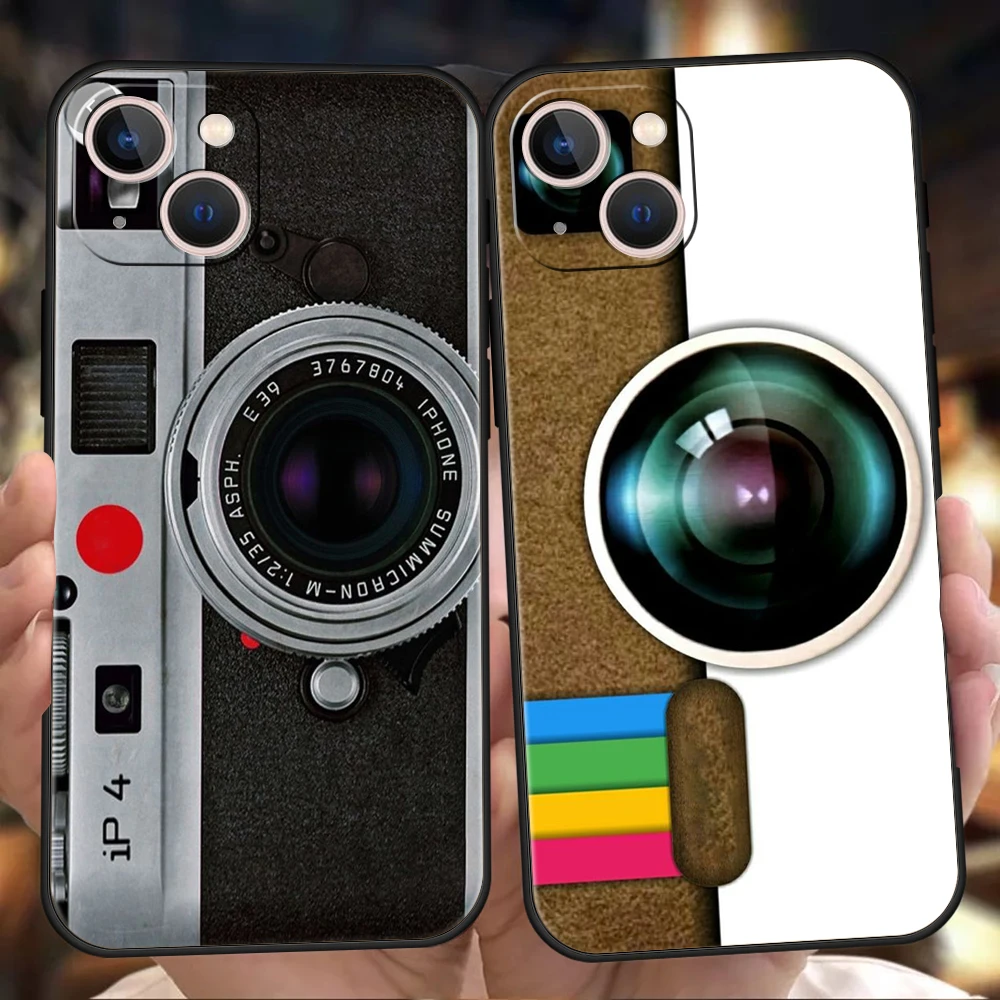 

Fashion Classic Camera Lens Phone Case Cover for iPhone 15 14 13 12 Pro Max XR XS X 11 7 8 Plus SE 2020 Mini Silicone Soft Shell