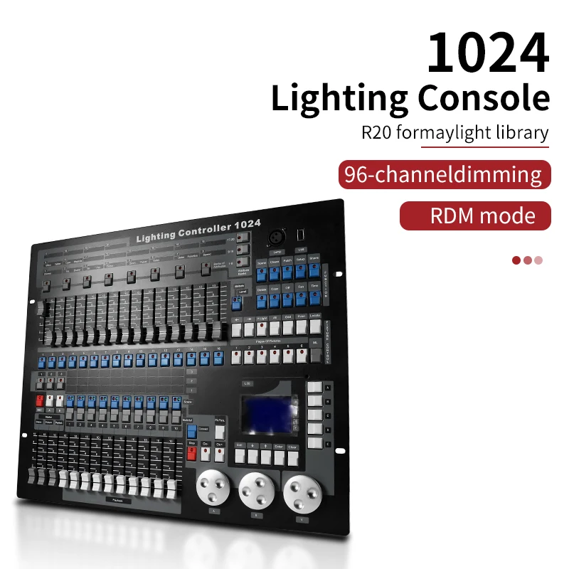 

DMX Console 1024 Channels With Case For Professional Stage Lighting Control DJ Disco Nightclub Concert