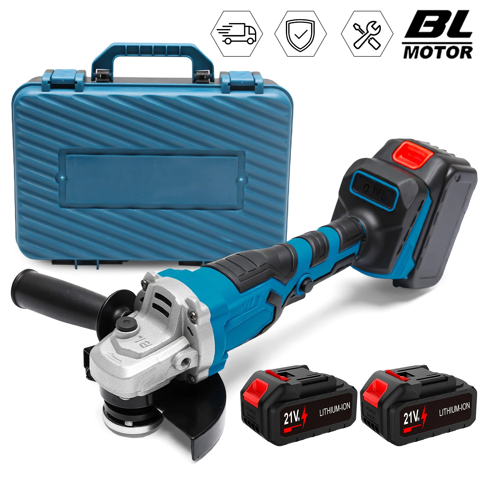 Makita21V – meuleuse d'angle électrique sans balais, 125MM, vitesse Variable, Machine de découpe, travail du bois, outil électrique 1500W pour batterie
