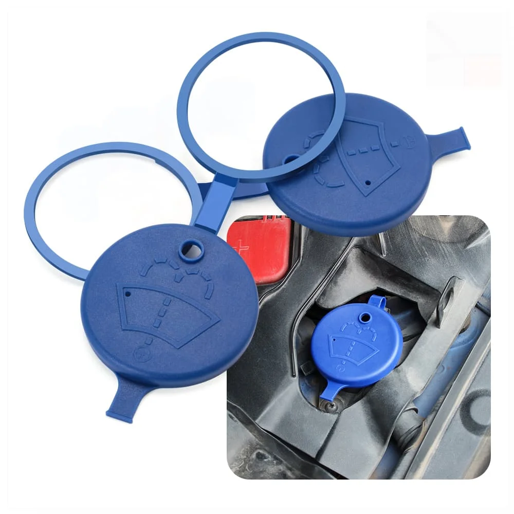 Tapa de depósito de líquido para limpiaparabrisas de coche, tapa de botella de tanque para Land Rover LR4 LR3 LR2 Range Rover Evoque Def, 2 uds.
