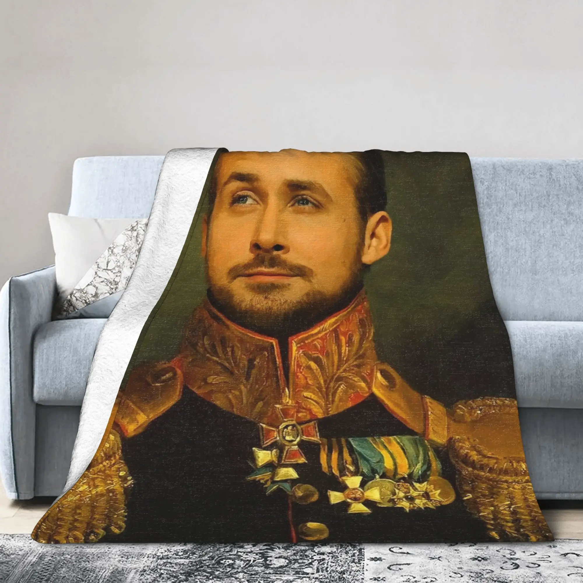 Ryan Gosling Blanket Flannel Textile Decor  Multifunction Super Soft Throw Blankets for Sofa Office Bedspreads