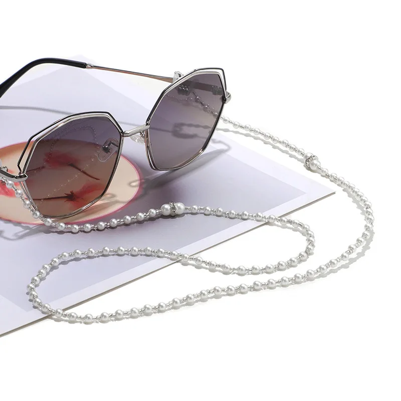 

Pearl Sunglasses Chain Wearing Neck Holding Beaded Lanyard Cord Masks Sunglass Reading Glasses ChainEyewear Accessories