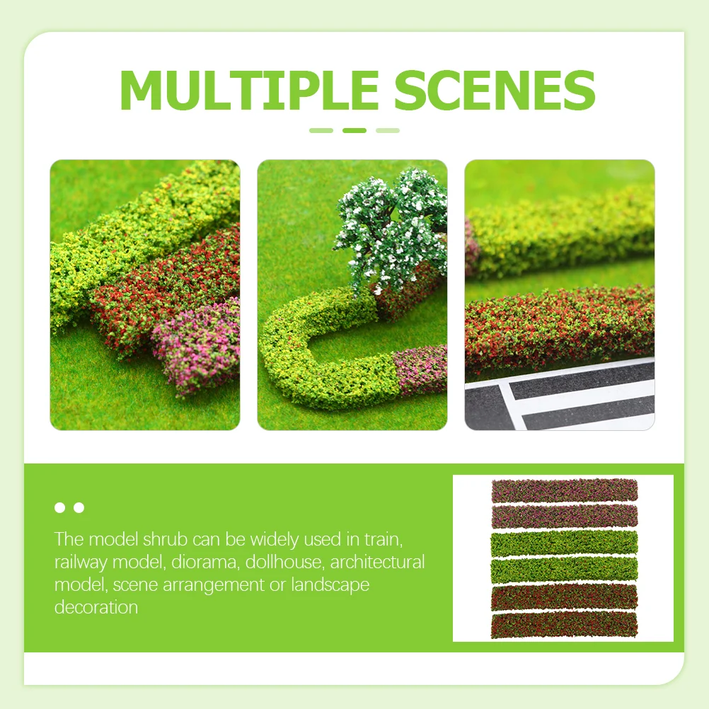 6 Pcs Simulated Mini Flower Simulation Clusters Artificial Model Ornaments Decorative Plastic Miniature Micro Plants