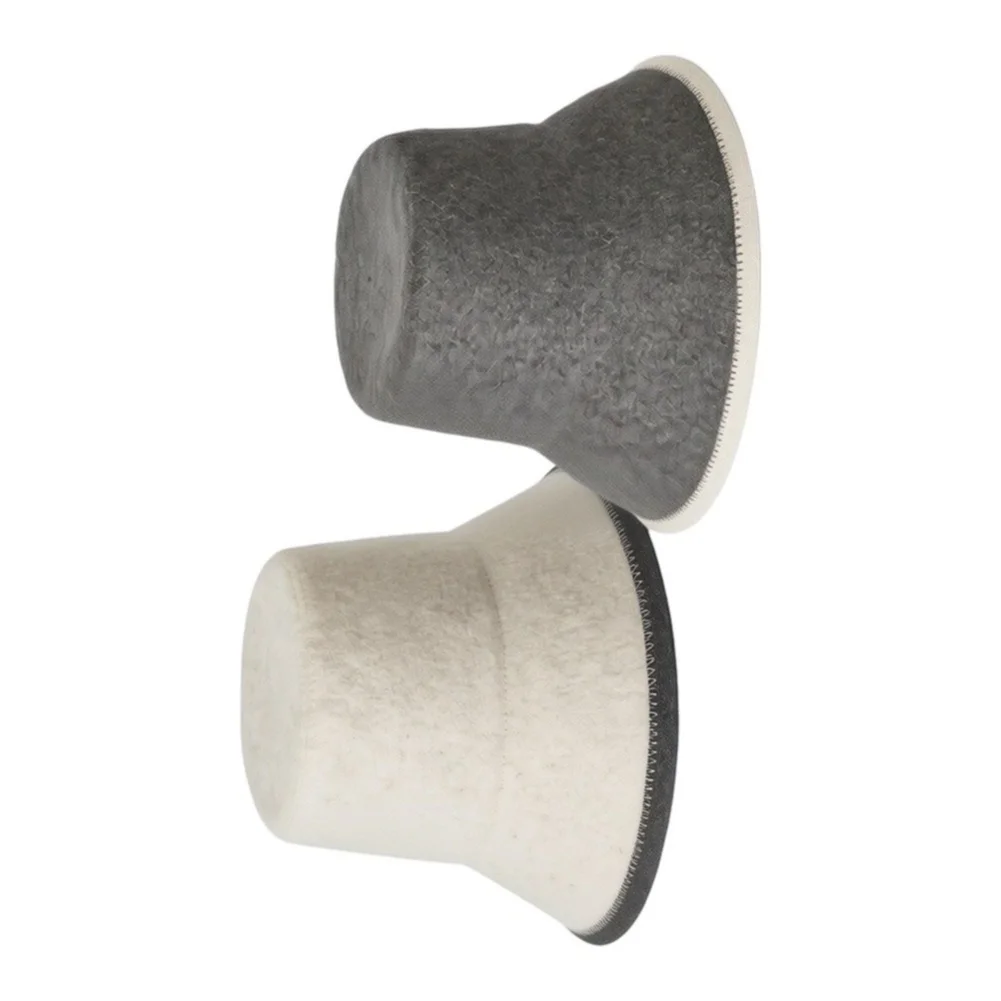 2 Wool Sauna Hats for Personal or Shared Use in Health Clubs Gyms and Home Wellness For Spaces with Compact Foldability