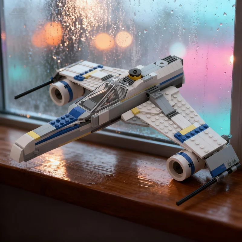 

413pcs MOC Star Battle New Republic E Wing Starfighter Model Building Blocks Construction Christmas Gifts Education Toy Brick