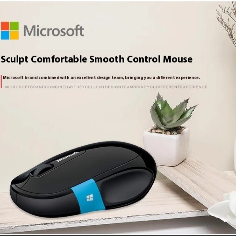 Sculpt Slide Mouse ปรับแต่งการเชื่อมต่อบลูทูธไร้สาย Blue Shadow ที่สะดวกสบาย 1,000dpi 3 ปุ่มสําหรับเมาส์สําหรับเล่นเกมในสํานักงาน
