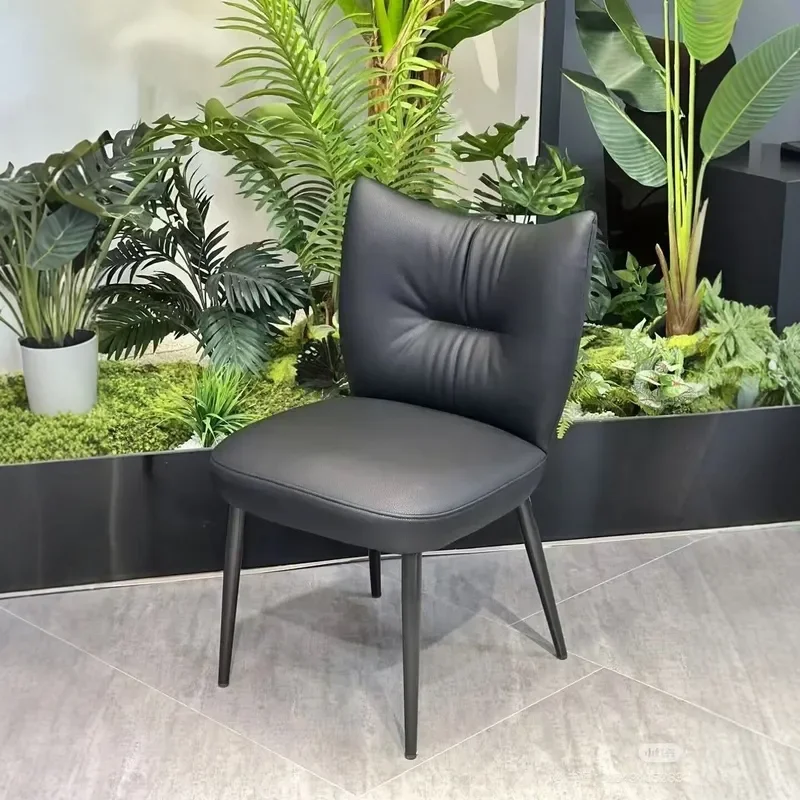 for Italian Light Luxury Minimalist Dining Chair Modern Simple Household Spring Seat Thickened Restaurant Model Room Chair