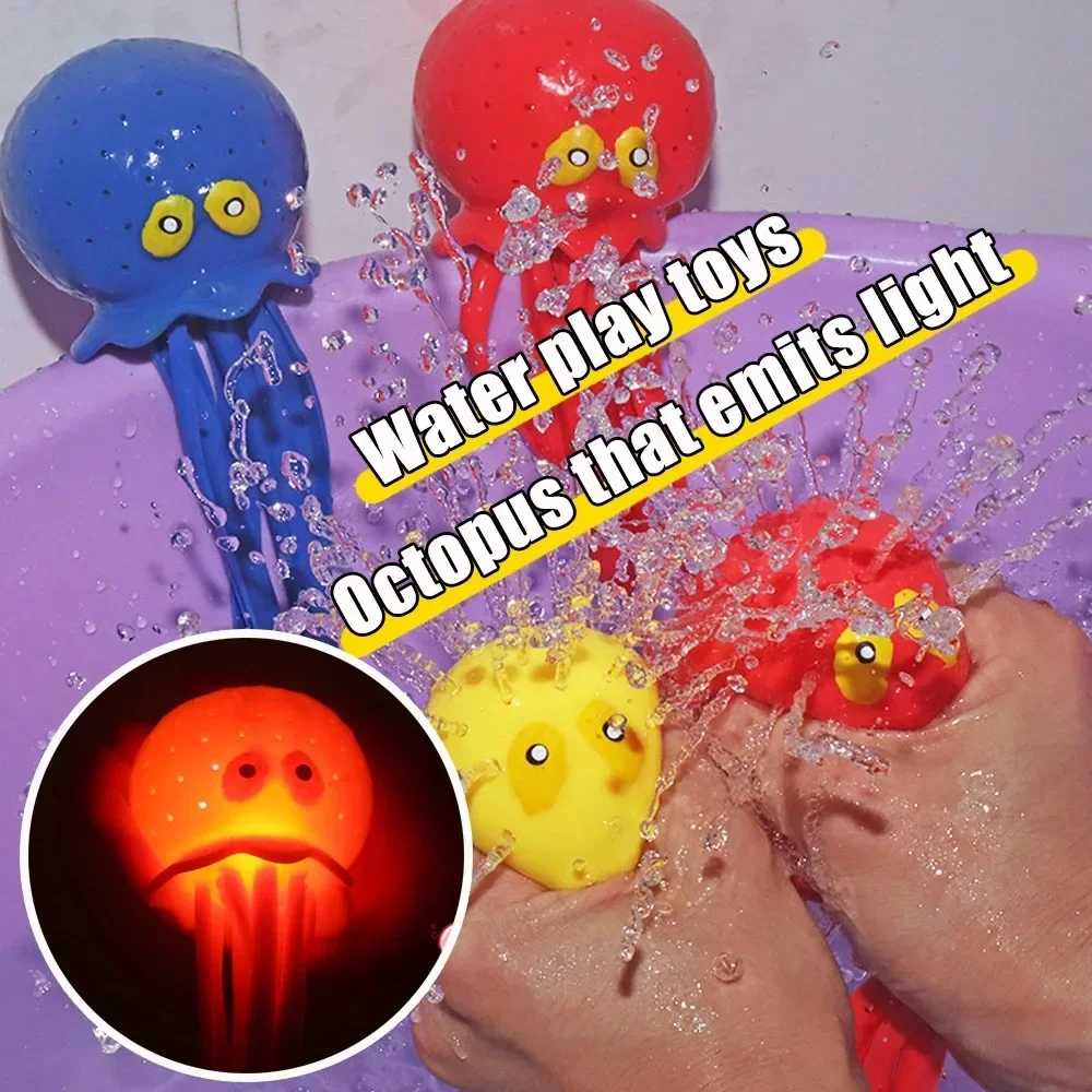 Jouets de bain pour bébé poulpe, jouets d'eau à presser absorbants, jeu sensoriel anti-Stress, piscine d'été, plage, natation amusante pour les enfants
