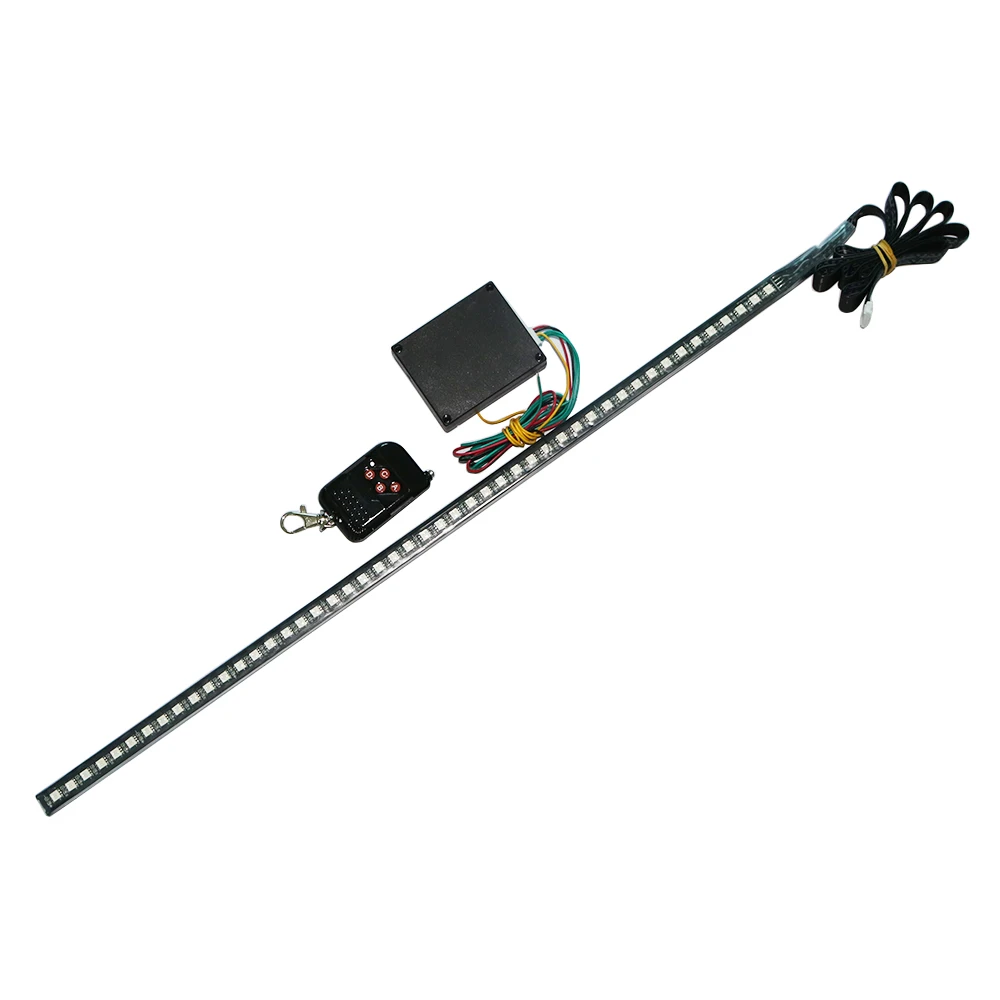 1set Car Accessories 22" 7-Color DC 12V 48 LED RGB Scanner Flash Car SUV Motorcycle Strobe Knight Rider Kit PVC Flash Light Str