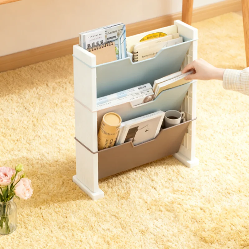 Inclined Insertion Multi-layer Test Paper Storage Rack Under Table Creative Book Storage Rack Student Multi-function