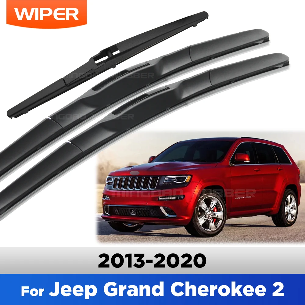 

For Jeep Grand Cherokee 2 2013-2020 2014 2015 Wiper Front & Rear Wiper Blades Windshield Windscreen Window Brushes 22"+21"+11"