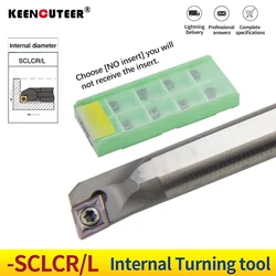 High speed steel arbor H08K-SCLCR06 H10K-SCLCR06 H16Q-SCLCR09 Internal hole Turning Tool CCMT carbide blade lathe tool set