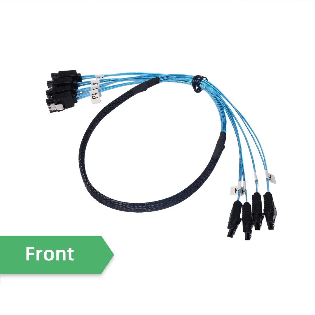 6 Straight Head 4SATA-4SATA  SATA 7P Pair SATA 7P SSD Solid State Drives with Ethernet Cable Connections 8SATA-8SATA