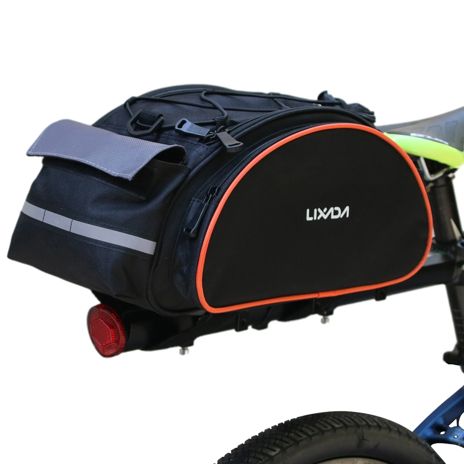 Lixada 13L Multifunctional Bicycle Rear Seat Bag Outdoor Cycling Bike Rack Seat Bag Rear Trunk Pannier Backseat Saddle Bag 2024