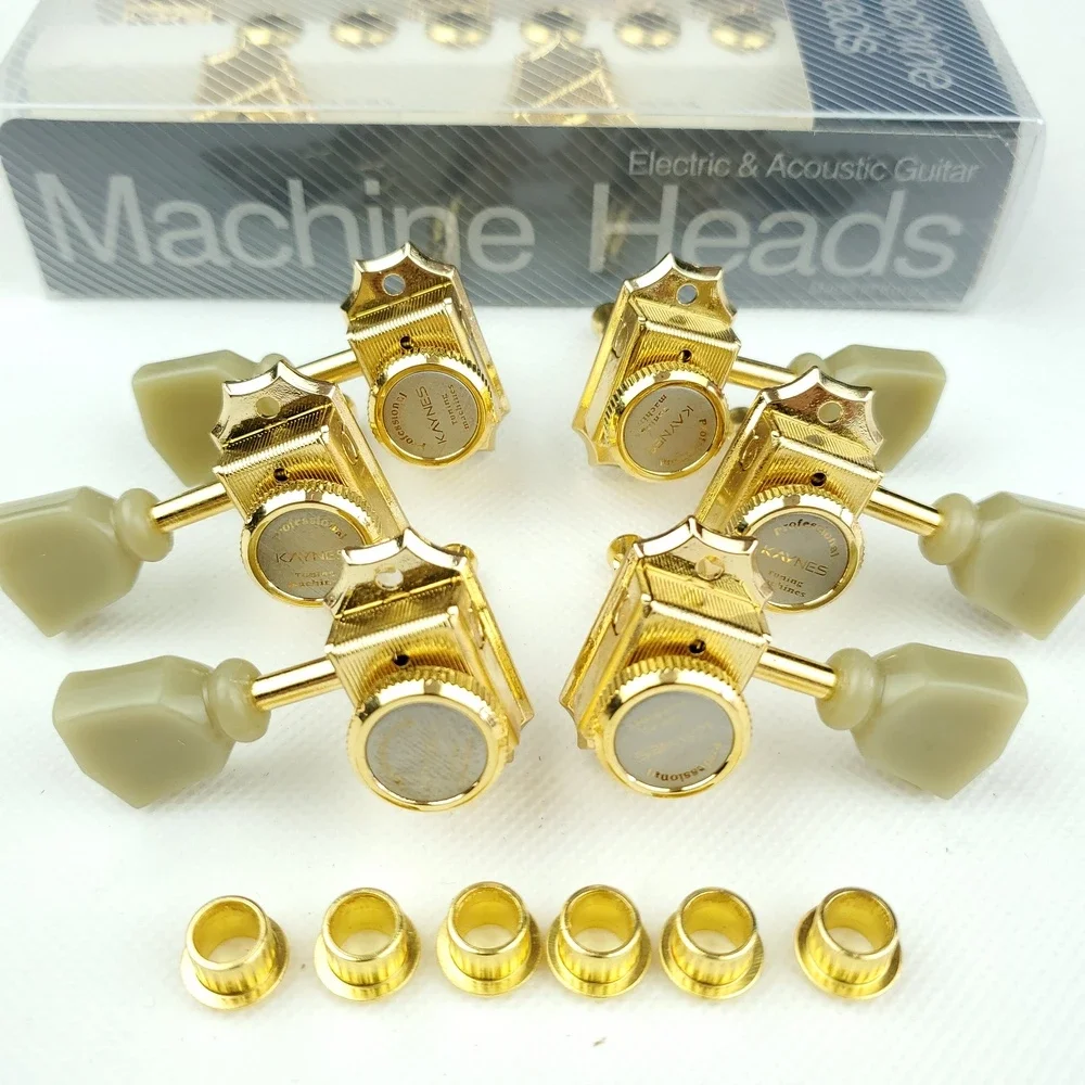 1 Set 3R3L Vintage Deluxe Locking Electric Guitar Machine Heads Tuners For LP SG Electric Guitar Tuning Pegs Gold