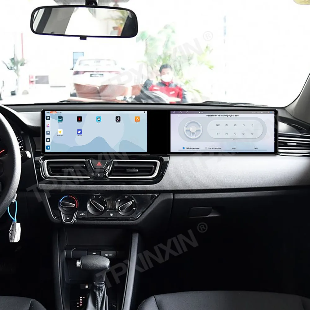 

24,6-дюймовый Android Auto Carplay с двойным экраном для Kia Forte 2018 2019, стерео Carplay, GPS-навигация, автомобильный радиоприемник, магнитофон, головное устройство